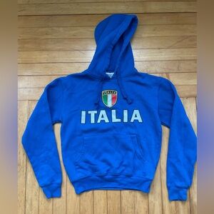 Blue Italia hoodie with front pocket boys size XS